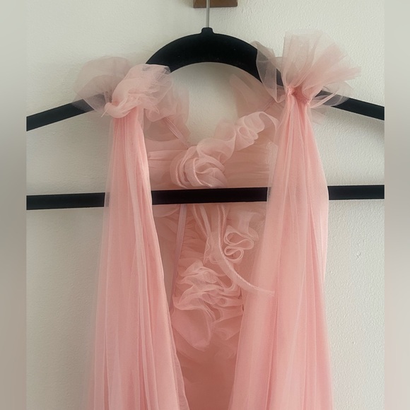 Mable Pink Chiffon Ruffled Mini Dress - Picture 4 of 7